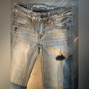 American Eagle Outfitters Women's Distressed Black Jeans